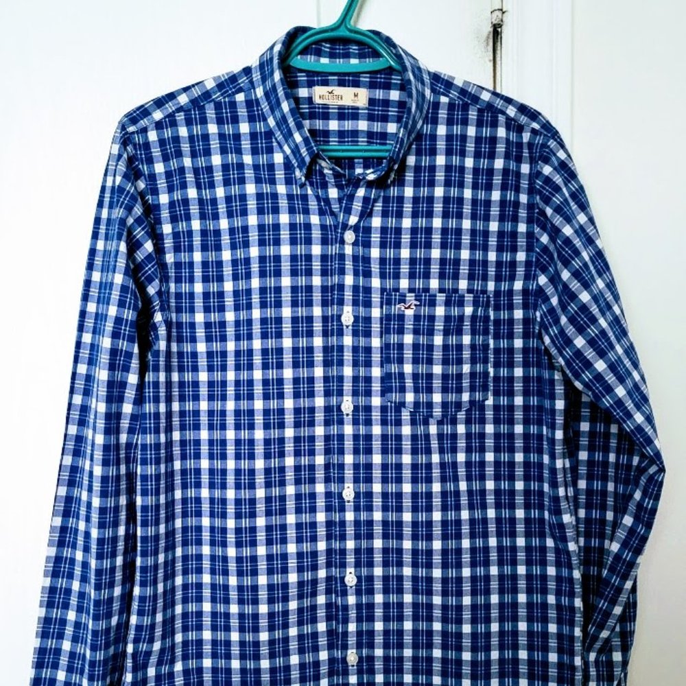 Holister Long Sleeve Shirt Size M Blue